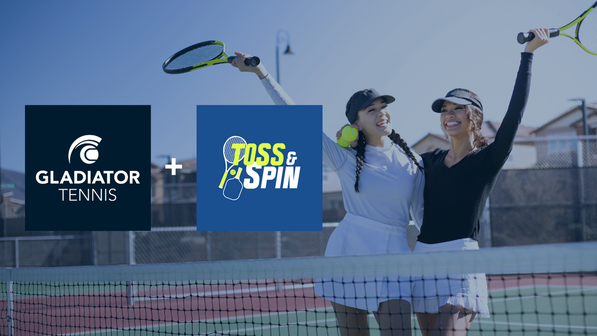 Gladiator Tennis Partners with Toss & Spin