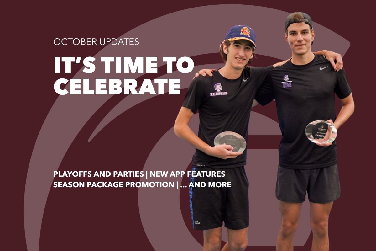 October Gladiator Chronicles: Playoffs and Parties, New App Features, and More...